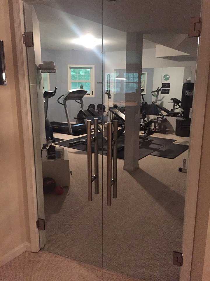 glass gym doors